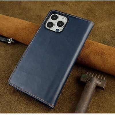 Bao Da cho điện thoại 12 Pro Max 13 pro max 14 pro max Handmade Cổ Điển Da Bò Thật