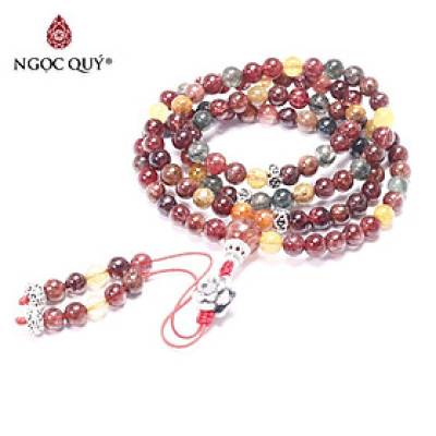 Chuỗi 108 hạt đá thạch anh tóc tam tài - Ngọc Quý Gemstones