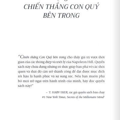 Sách - Chiến Thắng Con Quỷ Bên Trong - Để Tự Do Và Thành Công