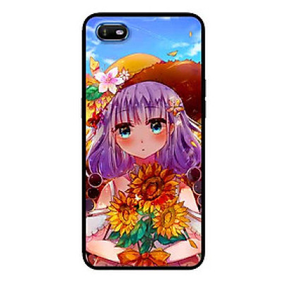 Ốp Lưng in cho Oppo A1K Mẫu Nàng Hướng Dương - Hàng Chính Hãng