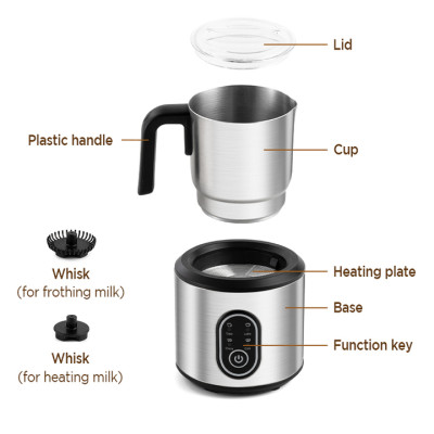 Máy tạo bọt sữa chuyên nghiệp dùng cho quán 4 trong 1chất liệu Inox 304 và nhựa ABS JMF-988S - HÀNG NHẬP KHẨU