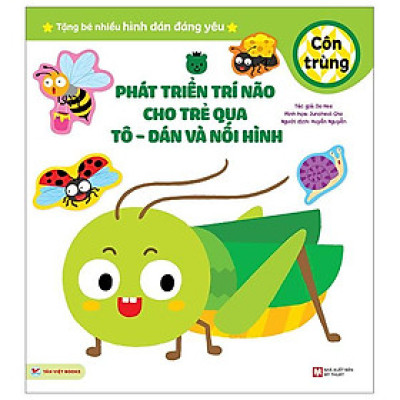 Phát Triển Trí Não Cho Trẻ Qua Tô-Dán Và Nối Hình - Côn Trùng
