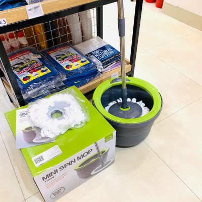 Bộ Lau Nhà Mini Thép Không Gỉ Ettom Lock&Lock ETM498 - 2 Bông Lau - Hàng Chính Hãng