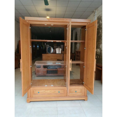 Tủ quần áo gỗ gõ 3 cánh
