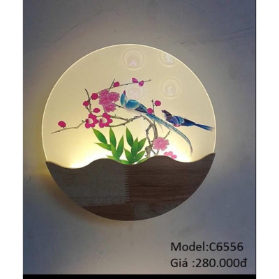 Đèn gắn tường chim xanh trên cành Trang trí phòng ngủ, phòng khách