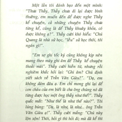 Giáo Sư Trần Văn Giàu - Nghe Thầy Kể Chuyện