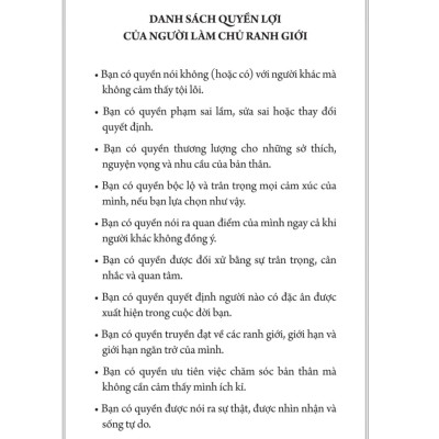 Làm Chủ Ranh Giới - Dám Nói Thật, Được Nhìn Nhận Và Sống Đời Tự Do_ML