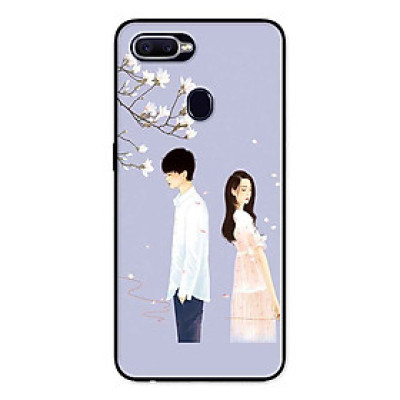 Ốp Lưng in cho Realme 2 Mẫu Cặp Đôi Nền Tím - Hàng Chính Hãng