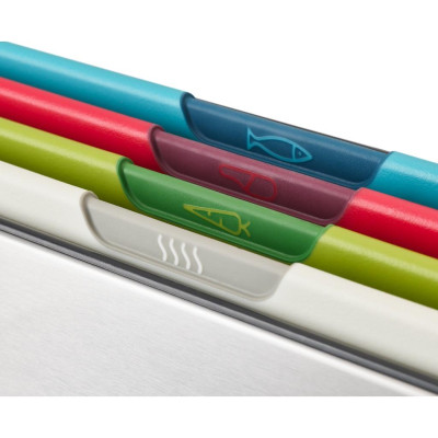 Bộ 4 thớt phân loại Joseph Joseph Folio Icon Steel (Mcolour) - 008340