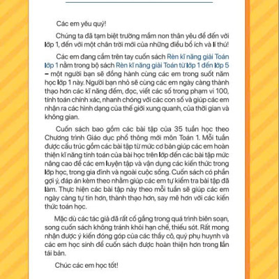 Sách - Rèn Kĩ Năng Giải Toán Lớp 1 - Dùng chung cho các bộ SGK hiện hành - ndbooks