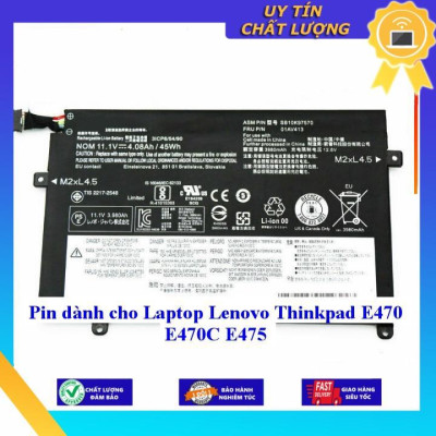 Pin dùng cho Laptop Lenovo Thinkpad E470 E470C E475 - Hàng Nhập Khẩu New Seal