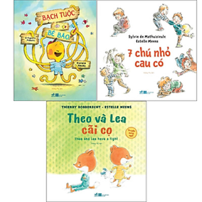 Sách  - Combo 2 Cuốn: Bạch Tuộc Bé Bão + 7 Chú Nhỏ Cau Có + Theo Và Lea Cãi Cọ