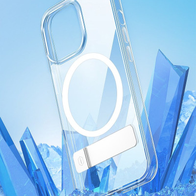 Ốp lưng dành cho iPhone 14 hiệu WIWU hỗ trợ sạc từ, chống sốc chống ố, có giá đỡ - hàng nhập khẩu