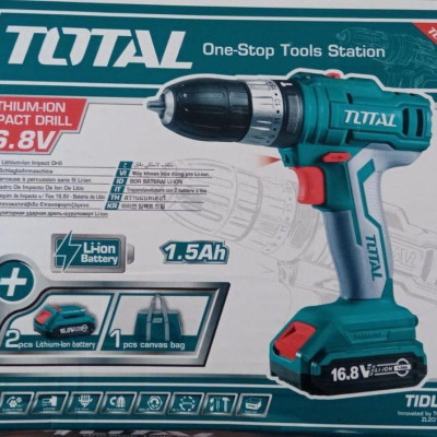 MÁY KHOAN BÚA DÙNG PIN 16.8V (28NM)  (02 PIN VÀ 01 SẠC) TOTAL TIDLI1612 - HÀNG CHÍNH HÃNG
