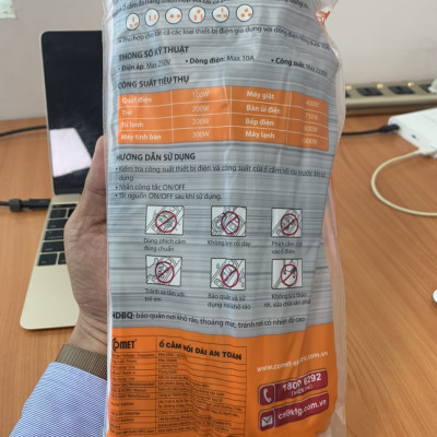 Ổ Cắm Nối Dài Comet CES10405 - Hàng Chính Hãng