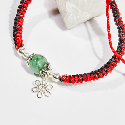 Vòng tay thắt dây đá cẩm thạch mệnh hỏa , mộc - Ngọc Quý Gemstones