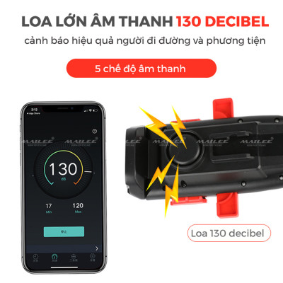 Đèn Còi Xe Đạp Giá Đỡ Điện Thoại 4 in 1 YQ-320 3000 mAh có dây điều khiển riêng còi và đèn, sạc TYPE-C độ sáng 500 lumens thời gian sáng 5-10h, phù hợp màn hình dưới 6.3 inch - Mai Lee
