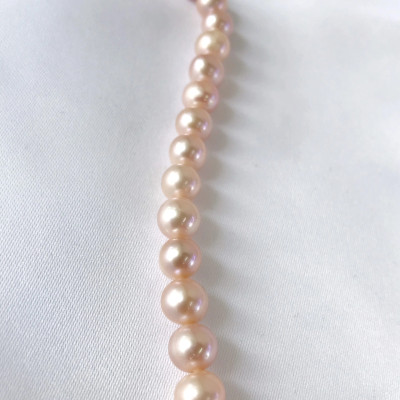 Vòng Tay Lắc Tay Ngọc Trai Nuôi 6-7ly Hạt Hồng Nhạt Bóng Đẹp Tự Nhiên LTU569 Bạc Hiểu Minh