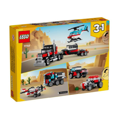 Đồ Chơi Lắp Ráp Xe Tải Vận Chuyển Trực Thăng LEGO CREATOR 31146 (270 chi tiết)
