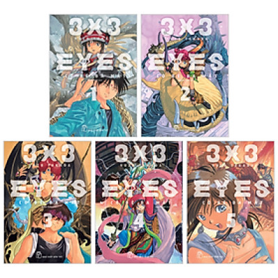 Sách - Combo Manga - 3x3 Eyes - Cô Bé Ba Mắt: Tập 1-5 (Bộ 5 Tập)