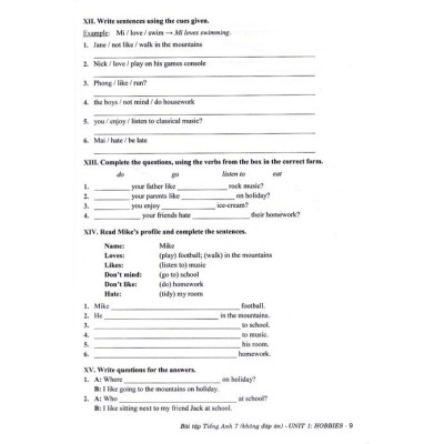 Bài tập tiếng anh 7 - Global Success - Kết nối tri thức (Tặng kèm đáp án)