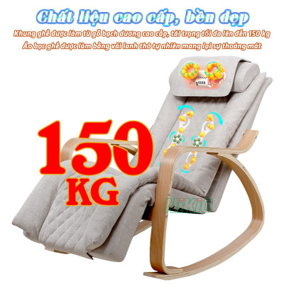 Ghế Massage Toàn Thân Nikio NK-155 - Kỹ Thuật Mát Xa Shiatsu Nhật Bản, Xoa Bóp Chuyên Sâu, Công Nghệ Rung Tần Số Cao Kết Hợp Nhiệt Hồng Ngoại Tân Tiến - Ghế Bập Bênh Thư Giãn, Giảm Stress Tại Nhà - Cải Thiện Sức Khỏe Và Chất Lượng Giấc Ngủ