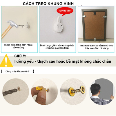 Bộ Khung Ảnh Treo Tường Trang Trí CLB Billiard (Bida) Hiện Đại Phong Cách Tặng Kèm bộ ảnh như hình mẫu, đinh treo tranh và sơ đồ treo PGC278