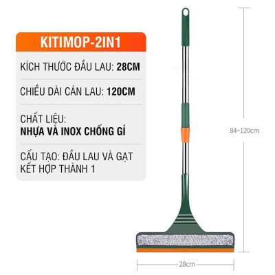 Cây lau kính, gạt chùi kính đa năng 2 đầu trong 1