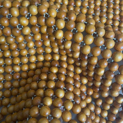 Đệm lót ghế ô tô hạt gỗ Pơ Mu 100% tự nhiên tựa lưng massage trên ô tô