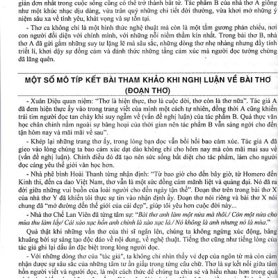 Những bài văn tham khảo lớp 9 ngoài sách giáo khoa - tác phẩm thơ (dùng chung cho các bộ SGK)
