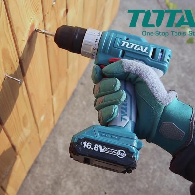 MÁY KHOAN VẶN VÍT 0.8- 10MM) DÙNG PIN 16.8V (02 PIN VÀ 01 SẠC) TOTAL TDLI1612 - HÀNG CHÍNH HÃNG