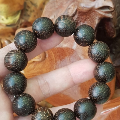 Vòng Tay Nam  size 16mm  Chất liệu Gỗ Trầm Hương ạ