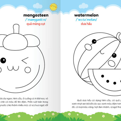 Sách - Colouring 365 ngày Tô màu - KHÁM PHÁ THẾ GIỚI PHÁT TRIỂN TRÍ TUỆ - Hoa, Quả, Rau, Củ (Cuốn 3)