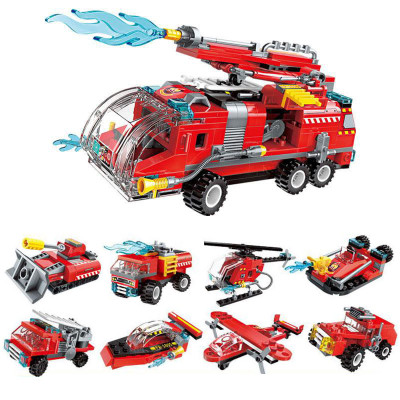 Đồ chơi lắp ghép Xe cứu hoả 8 trong 1 với 313 chi tiết Bằng nhựa ABS an toàn