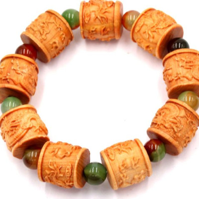 Chuỗi tay trụ rồng gỗ hoàng đàn TRVCT10