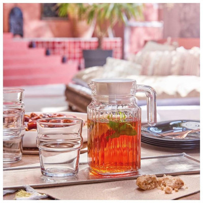 Bình đựng nước, pha trà thủy tinh Luminarc Quadro G2667/23369, dung tích 0.5L, dùng máy rửa bát | Hàng chính hãng