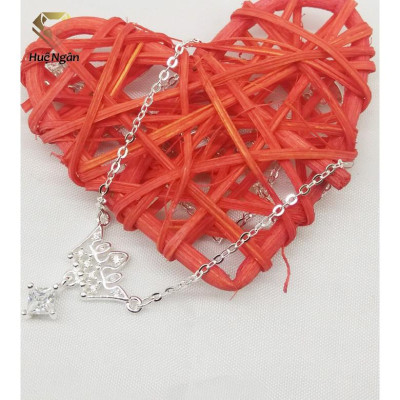 Dây chuyền bạc Ý 925 Huệ Ngân- Vương miện PP1486