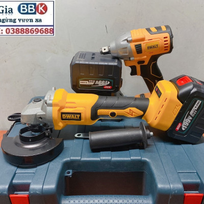 Bộ Combo Máy Siết Bulong Và Máy Mài Pin 199V 2 Pin 15 Cell Lõi Đồng 100% - Động Cơ Không Chổi Than - Bảo Hành 12 Tháng