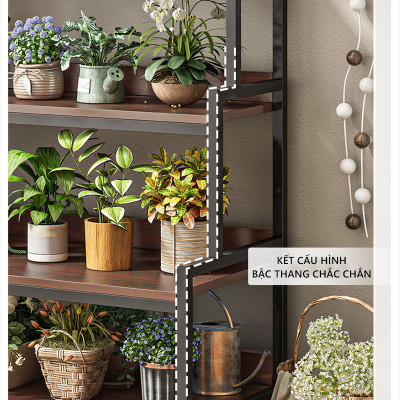 Kệ để chậu cây ban công trong nhà khung thép chống ghỉ phủ sơn tĩnh điện thương hiệu IGA - GM124