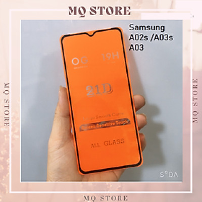 Kính cường lực cho Samsung A02s /A03 /A03s full màn hình 21D cao cấp( hàng chính hãng)