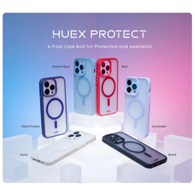 Ốp LAUT Huex Protect For iPhone 14 Pro/ 14 Pro Max Mặt Lưng Trong Kính Cường Lực Không Ngả Màu Chống Xước Chống Sốc 4,2m Hàng Chính Hãng