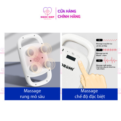 Máy Massage Toàn Thân OROMI ORM-206 Thế Hệ Mới - 4 Đầu Mát-Xa Thông Minh, Dụng Cụ Matxa Cầm Tay