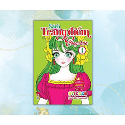 Sách - Trang Điểm Công Chúa - Tập 1 - Tô Màu + Sticker Trong Suốt - Việt Thư