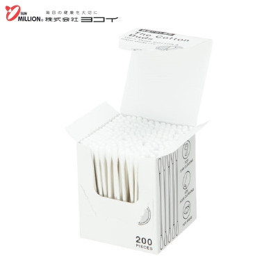 Hộp tăm bông mềm kháng khuẩn Sanritsu hàng nội địa Nhật Bản