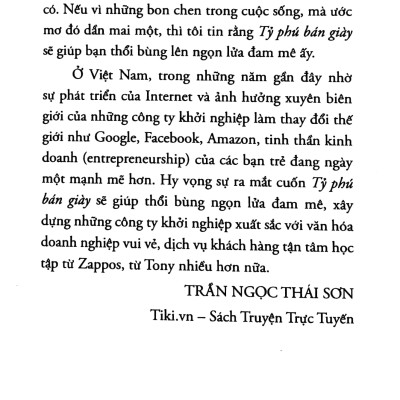 Tỷ Phú Bán Giày (Tái Bản) - Tony Hsieh