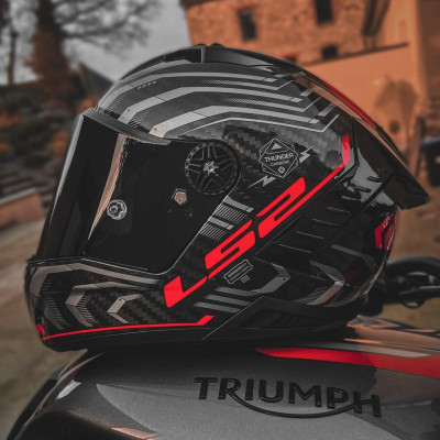 MŨ BẢO HIỂM FULLFACE LS2 FF805 THUNDER RACING CARBON - GARA20