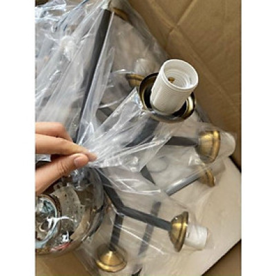 Đèn thả decor tô điểm phòng tiếp đón khách 15 bóng chao khói,đèn thả trang trí DT