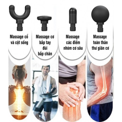 Máy massage cầm tay mini 4 đầu Mỹ Booster Pocket MINI