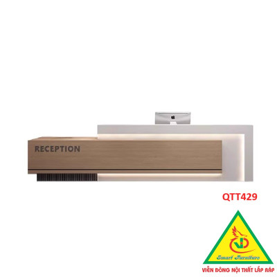 QUẦY LỄ TÂN, QUẦY TIẾP TÂN, QUẦY TÍNH TIỀN, QUẦY THU NGÂN QTT429 (KHÔNG ĐÈN)- NỘI THẤT LẮP RÁP VIENDONGADV