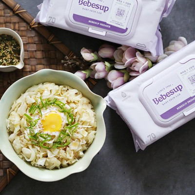 Khăn Ướt Gói Nhỏ Hàn Quốc Bebesup Primier 20 Tờ/Gói Thương Hiệu Bebesup